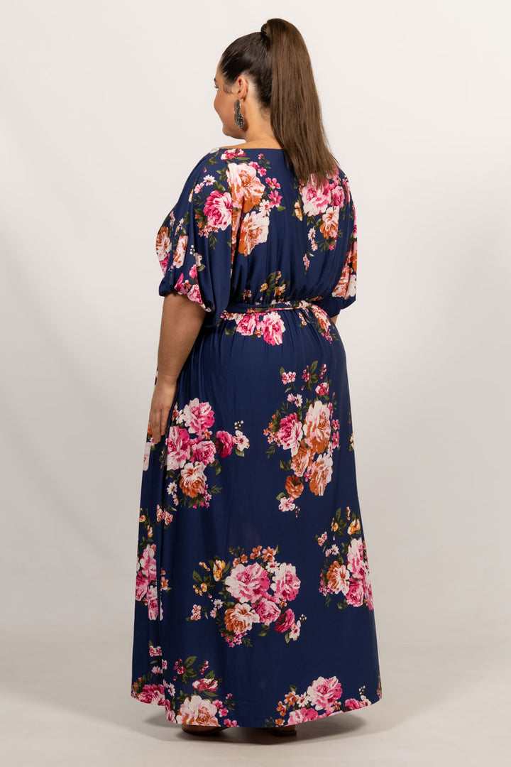 Cora Maxi Dress - Navy Floral