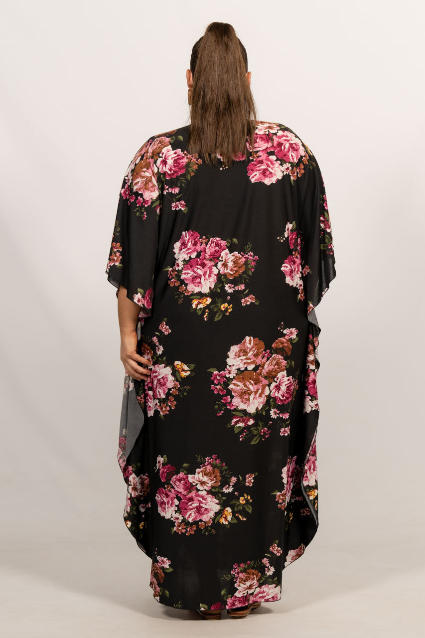 Keira Maxi Dress - Black Floral