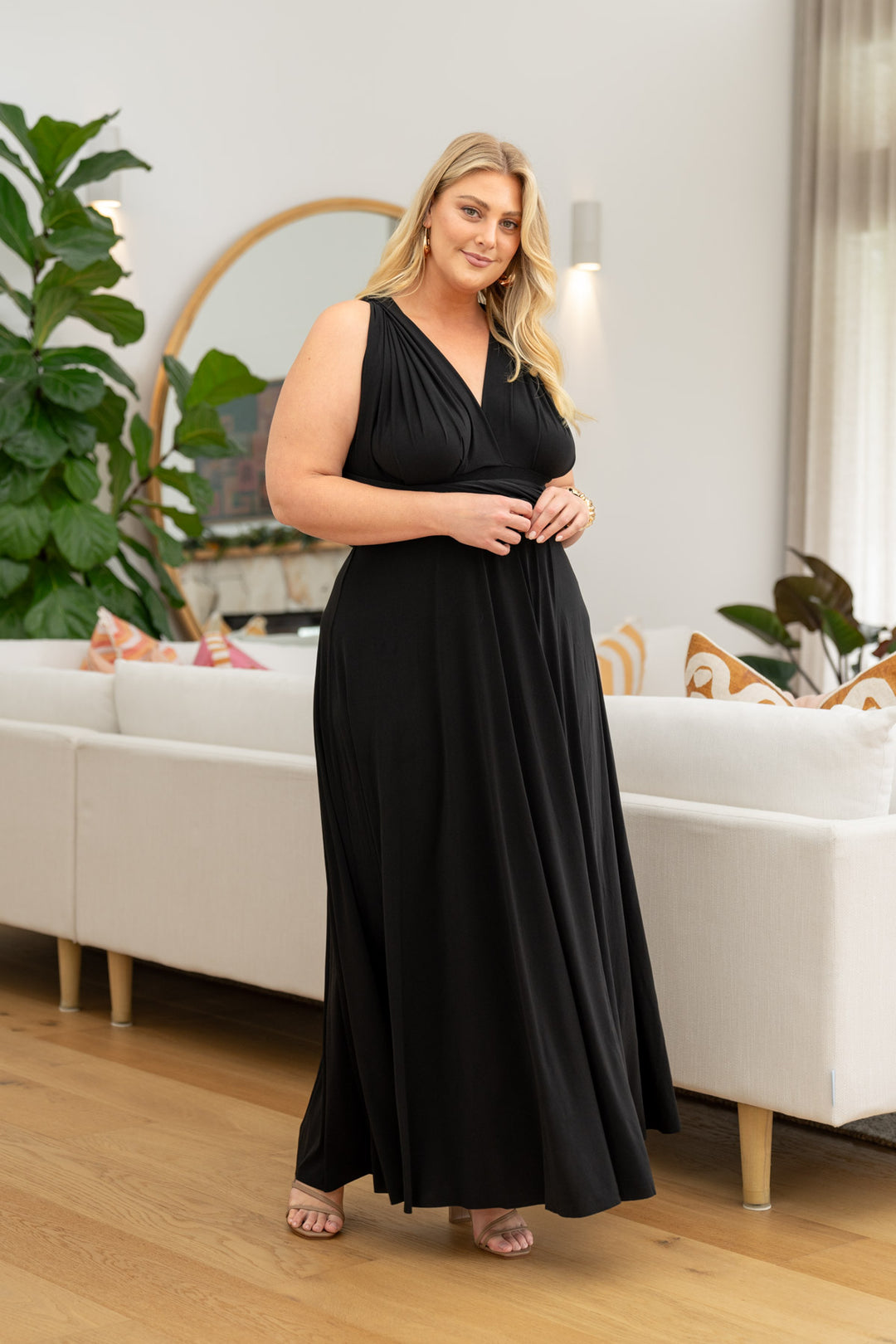 Multi Way Wrap Maxi Dress - Black