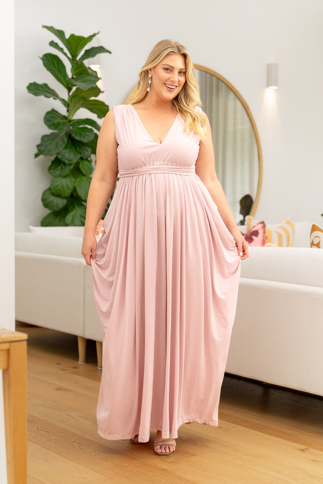 Aphrodite Maxi Dress - Baby Pink