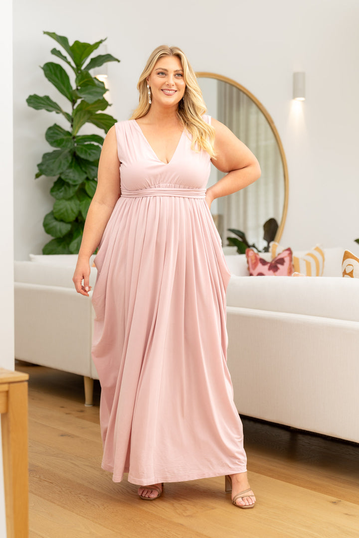 Aphrodite Maxi Dress - Baby Pink