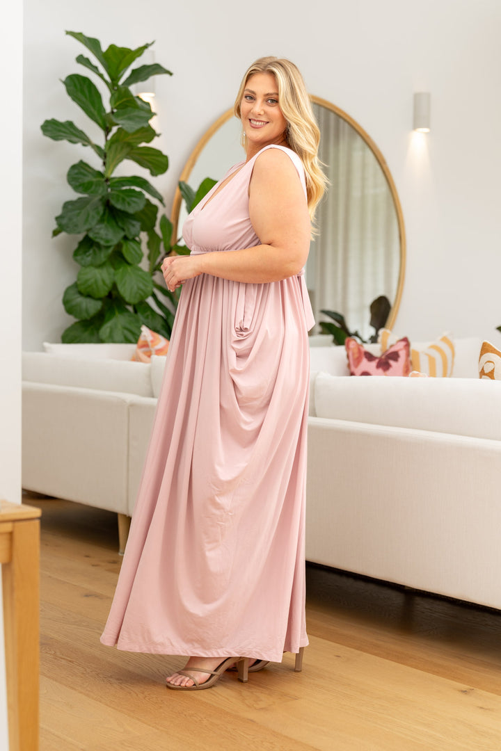 Aphrodite Maxi Dress - Baby Pink