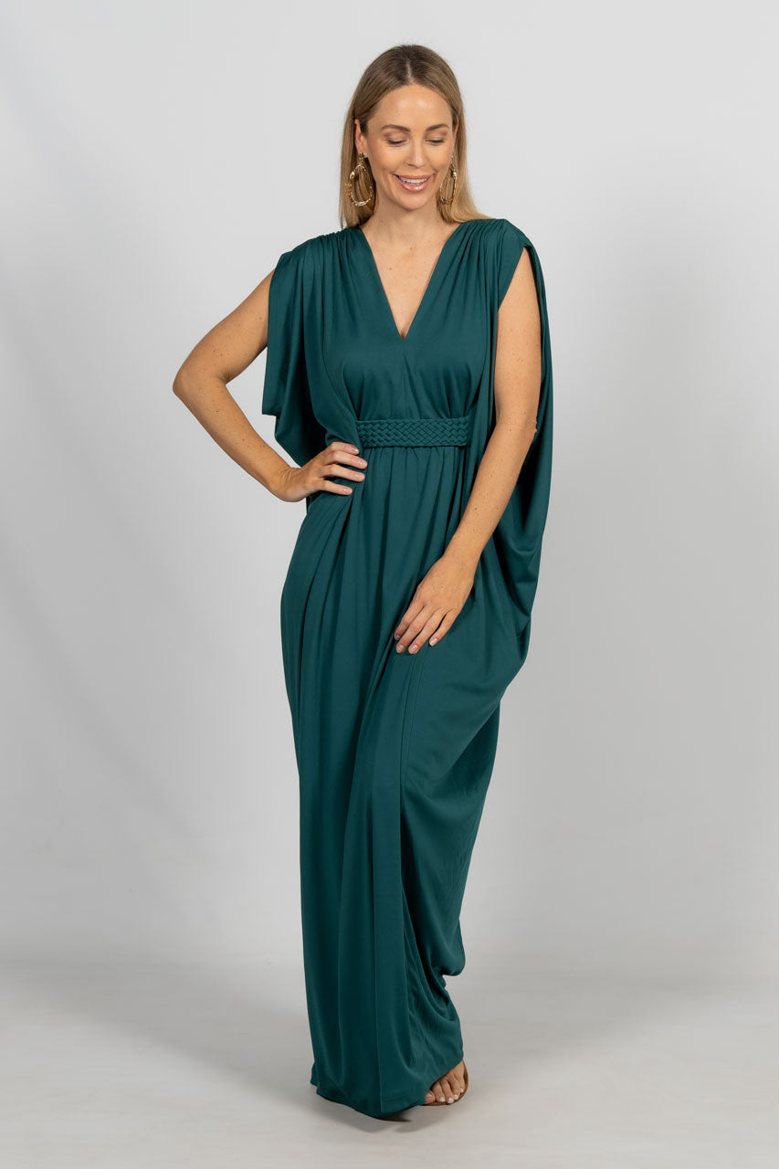Kaftan Style Maxi Dress - Emerald