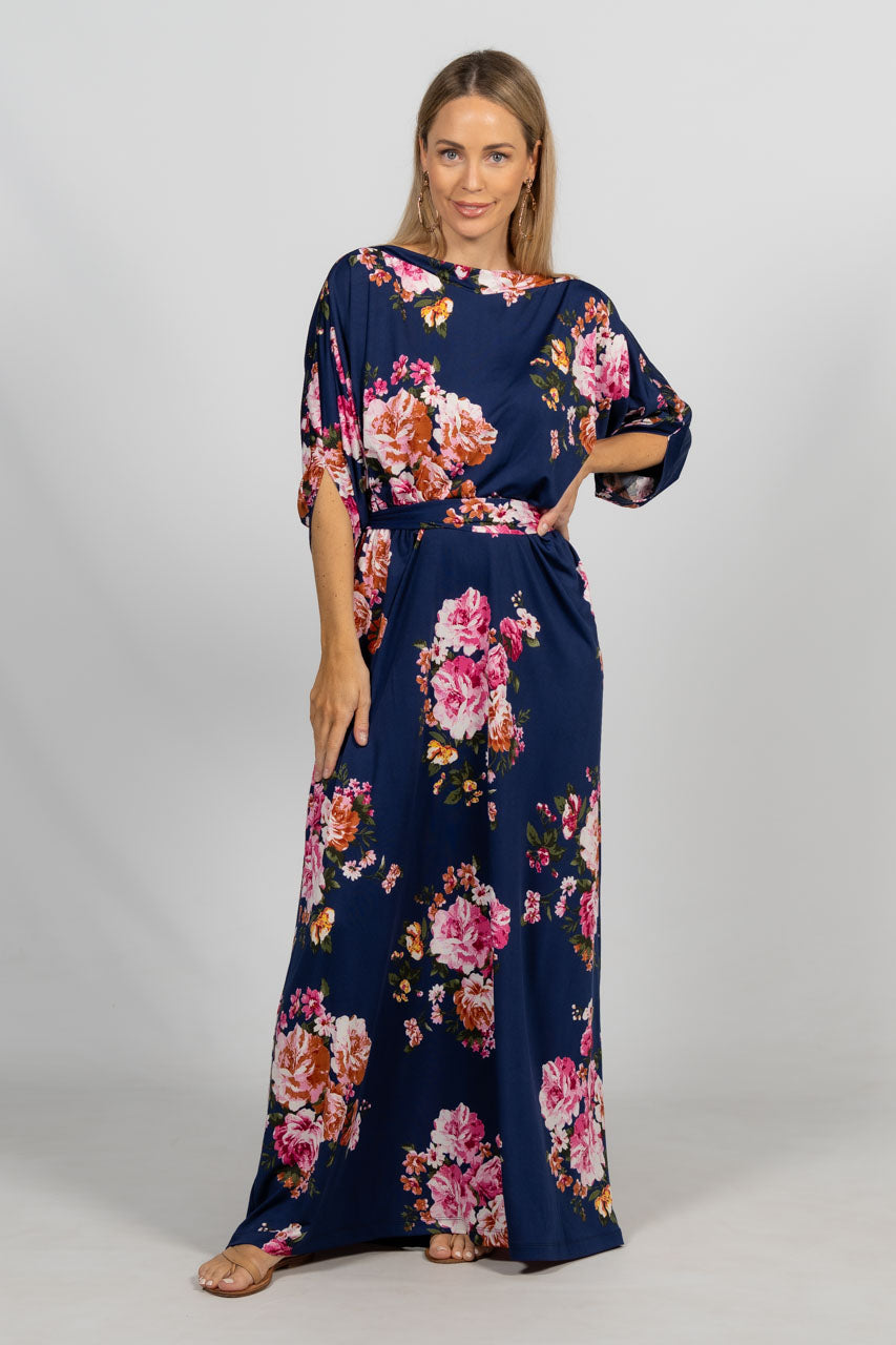 Alexa Maxi Dress - Navy Floral