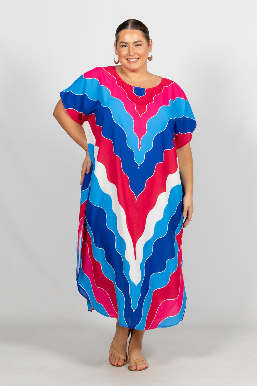 Maya Kaftan Dress - Vibrant
