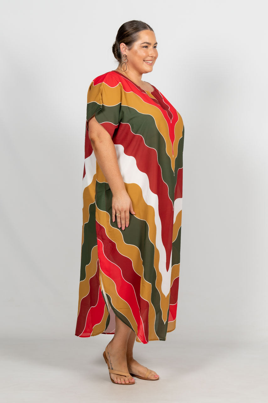 Maya Kaftan Dress - Earthy