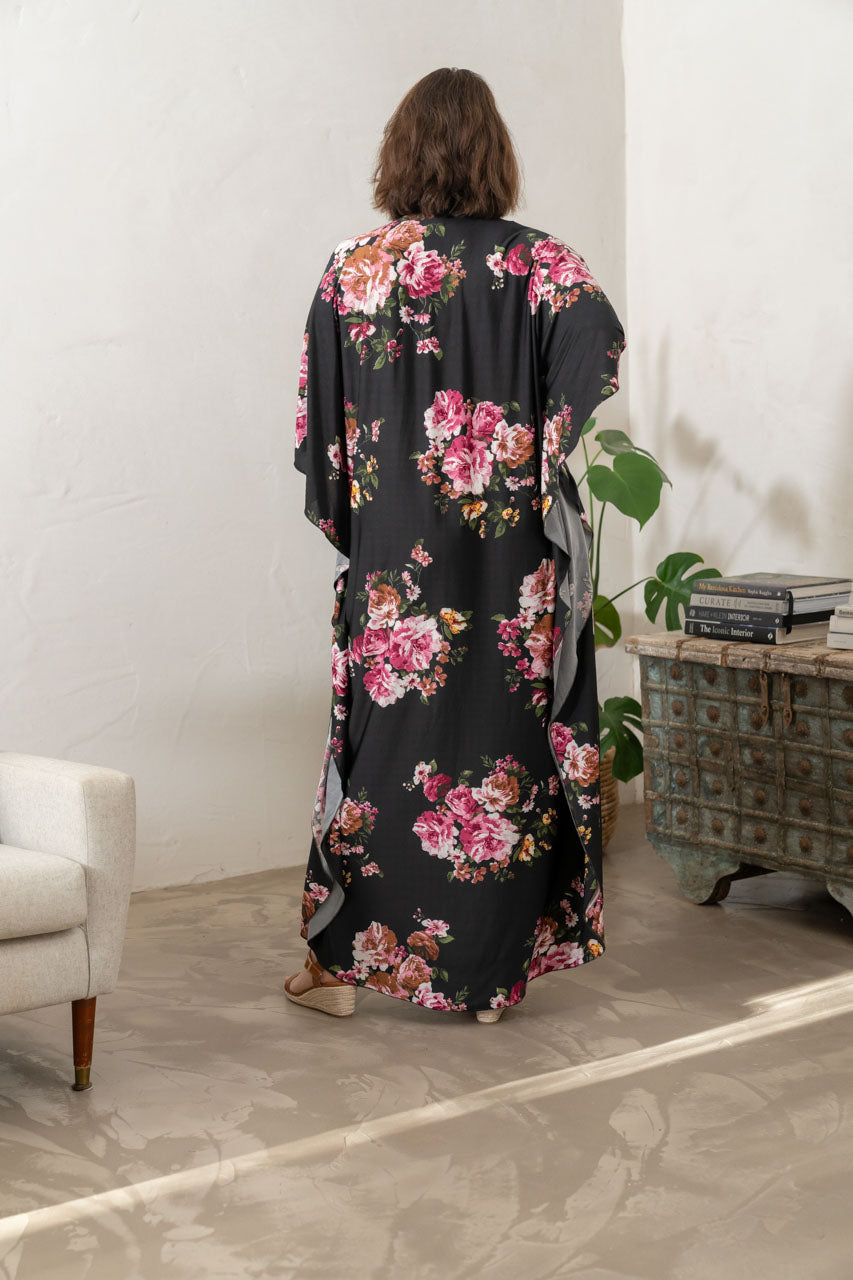 Keira Maxi Dress - Black Floral