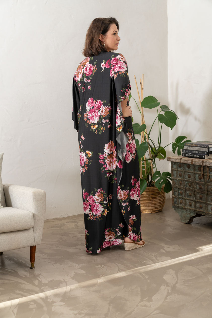 Keira Maxi Dress - Black Floral