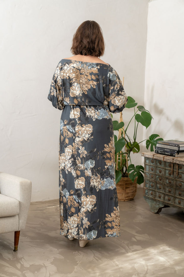 Cora Maxi Dress - Black Floral