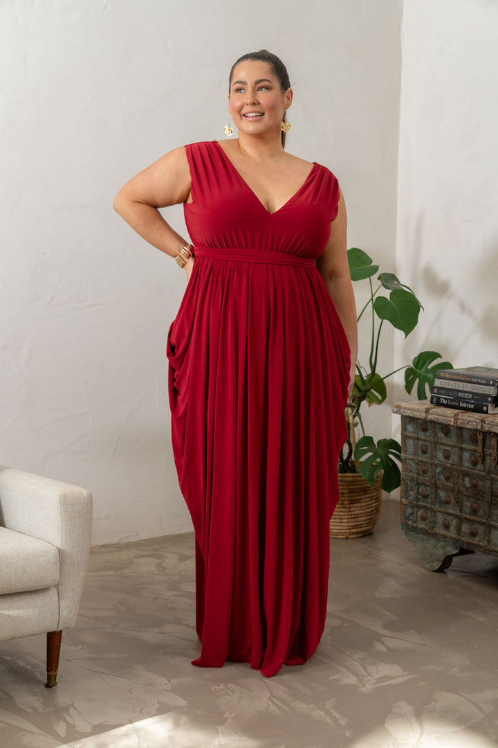 Aphrodite Maxi Dress - Sangria