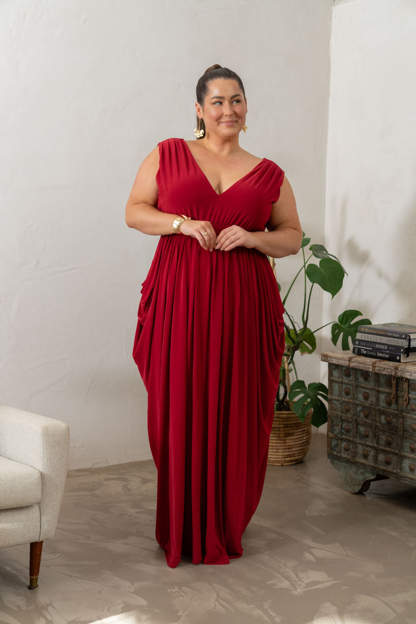 Aphrodite Maxi Dress - Sangria