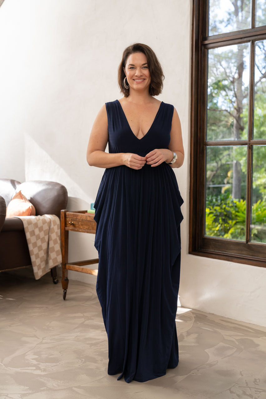 Aphrodite Maxi Dress - Navy