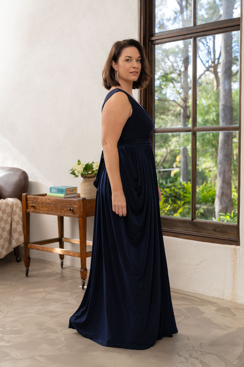 Aphrodite Maxi Dress - Navy