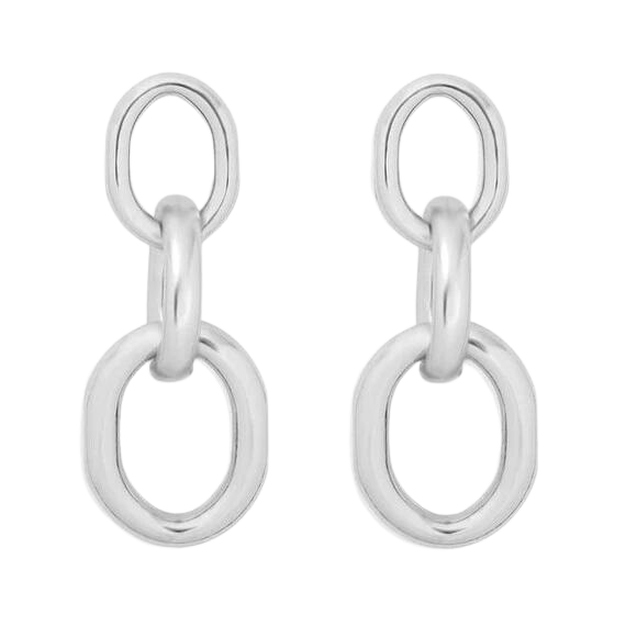 Retro Silver Chain Earrings