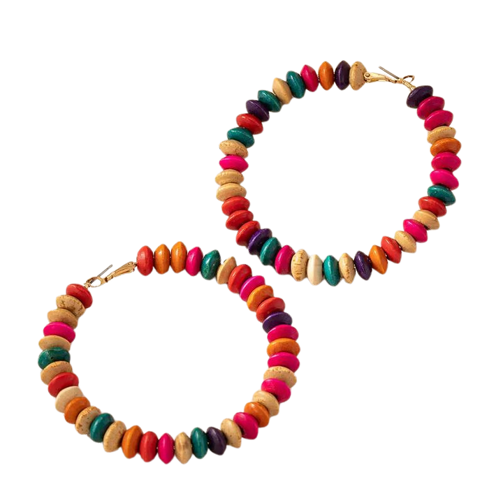 Rainbow Oversized Wooden Hoops