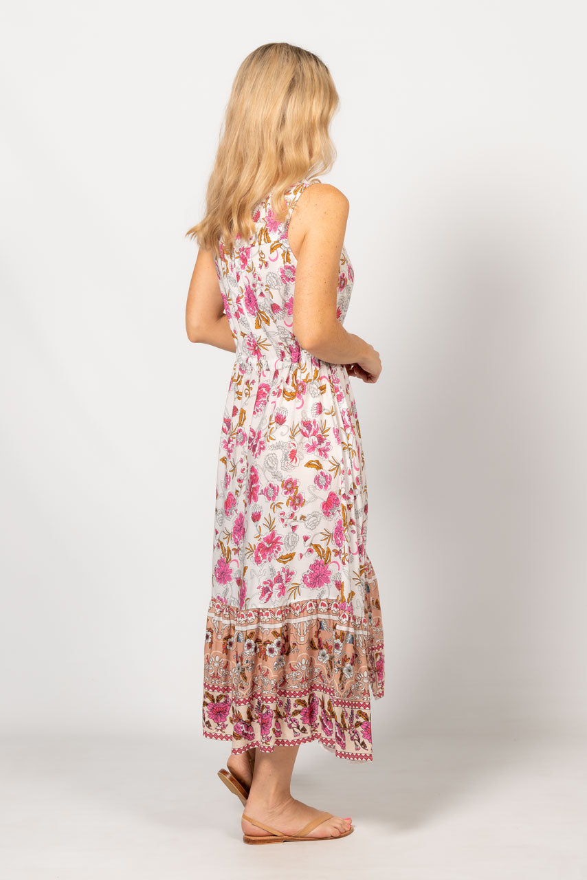 Anouk Midi Dress - Pink Floral