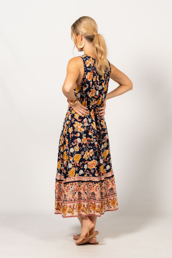 Anouk Midi Dress - Navy Floral