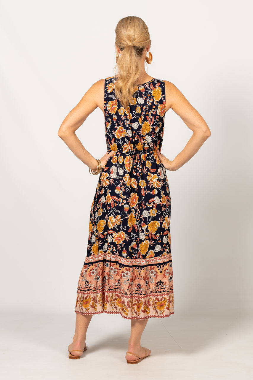 Anouk Midi Dress - Navy Floral