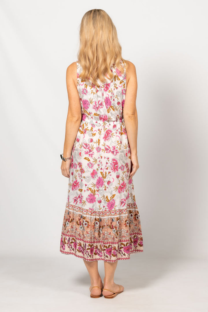 Anouk Midi Dress - Pink Floral