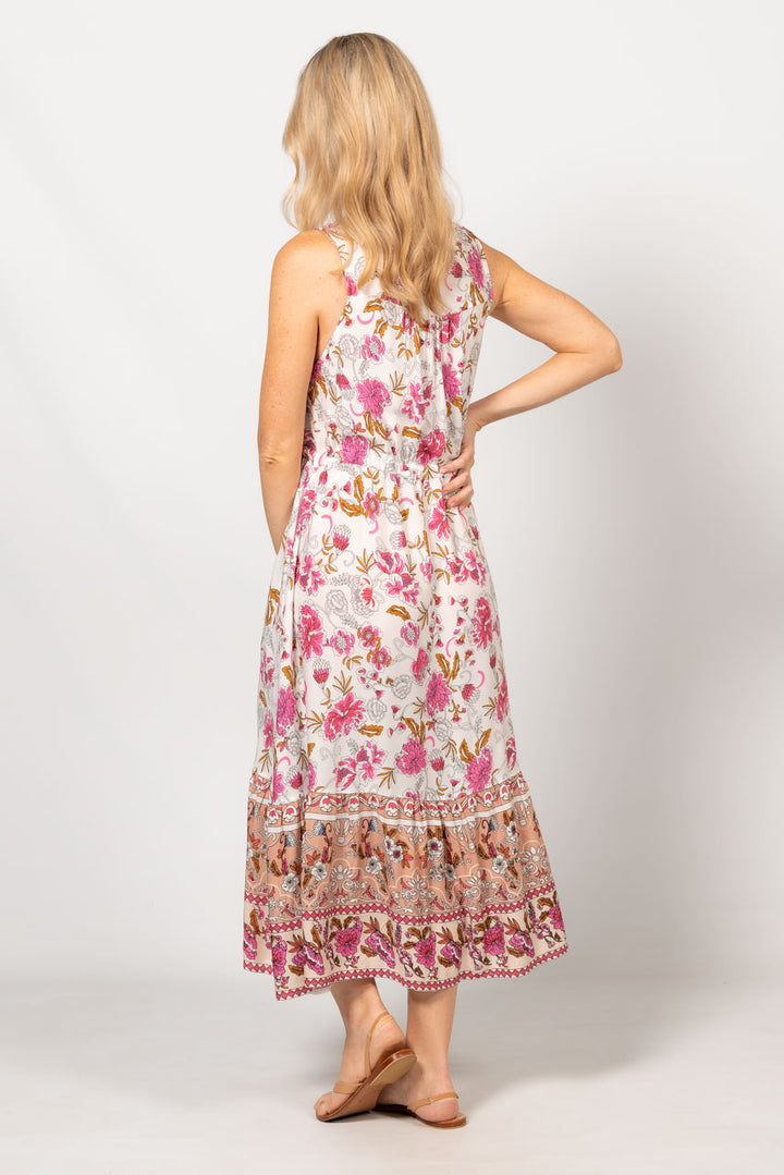 Anouk Midi Dress - Pink Floral