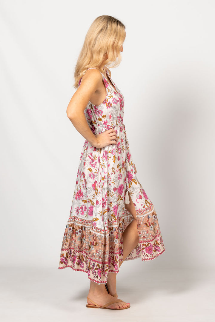 Anouk Midi Dress - Pink Floral