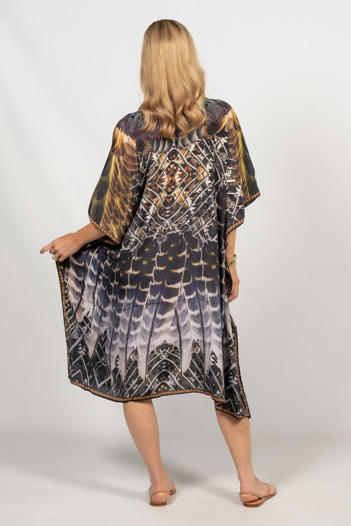 Hazel Embellished Kaftan - Knee Length