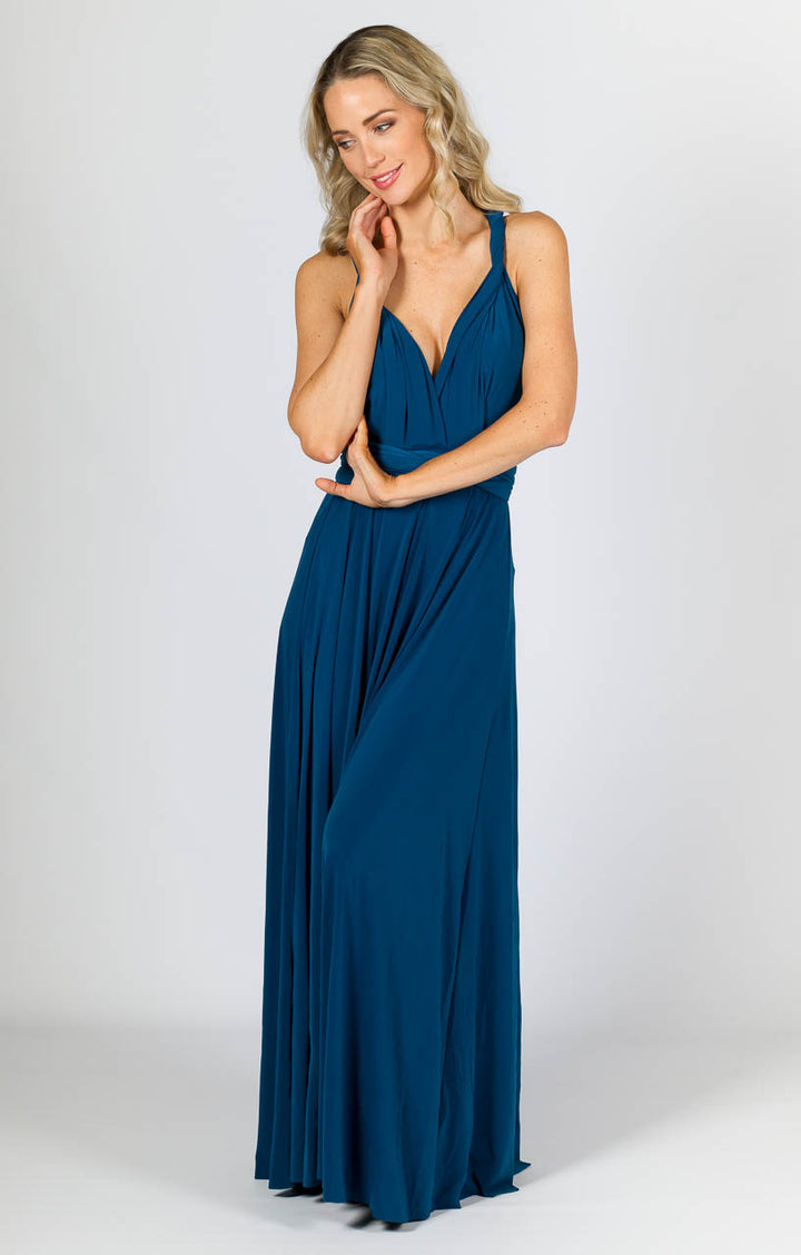 Multi Way Wrap Maxi Dress - Teal