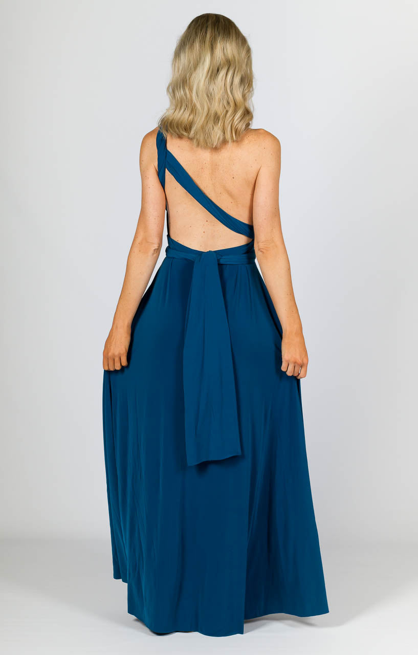 Multi Way Wrap Maxi Dress - Teal