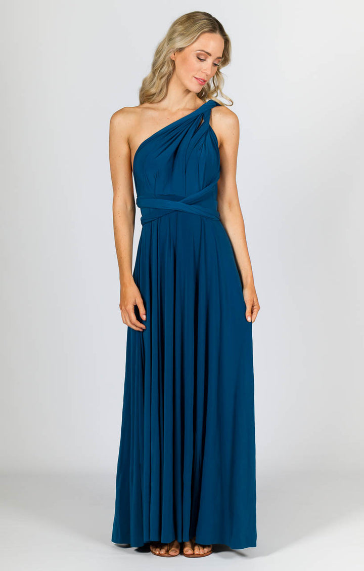 Multi Way Wrap Maxi Dress - Teal