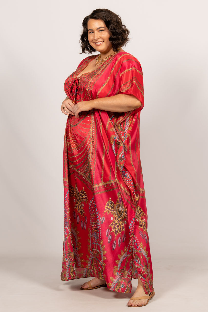 Baroness Embellished Kaftan - Tie Front