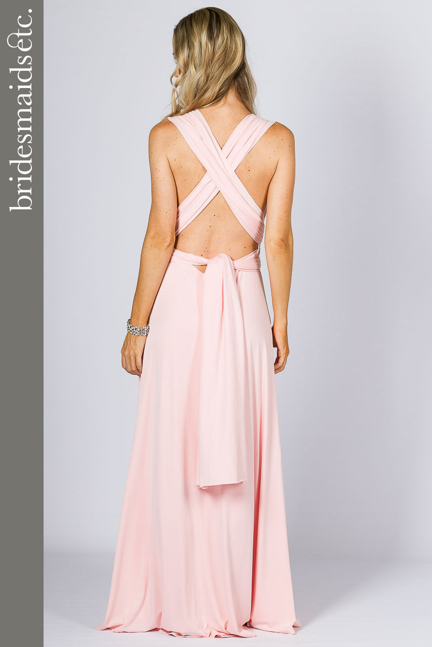 Bridesmaids Etc. Multi Way Wrap Maxi - Pale Pink