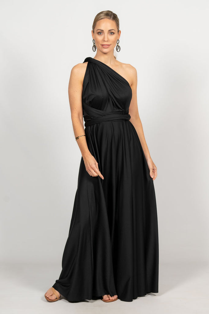 In the Style Black Heart Wrap Multiway Dress