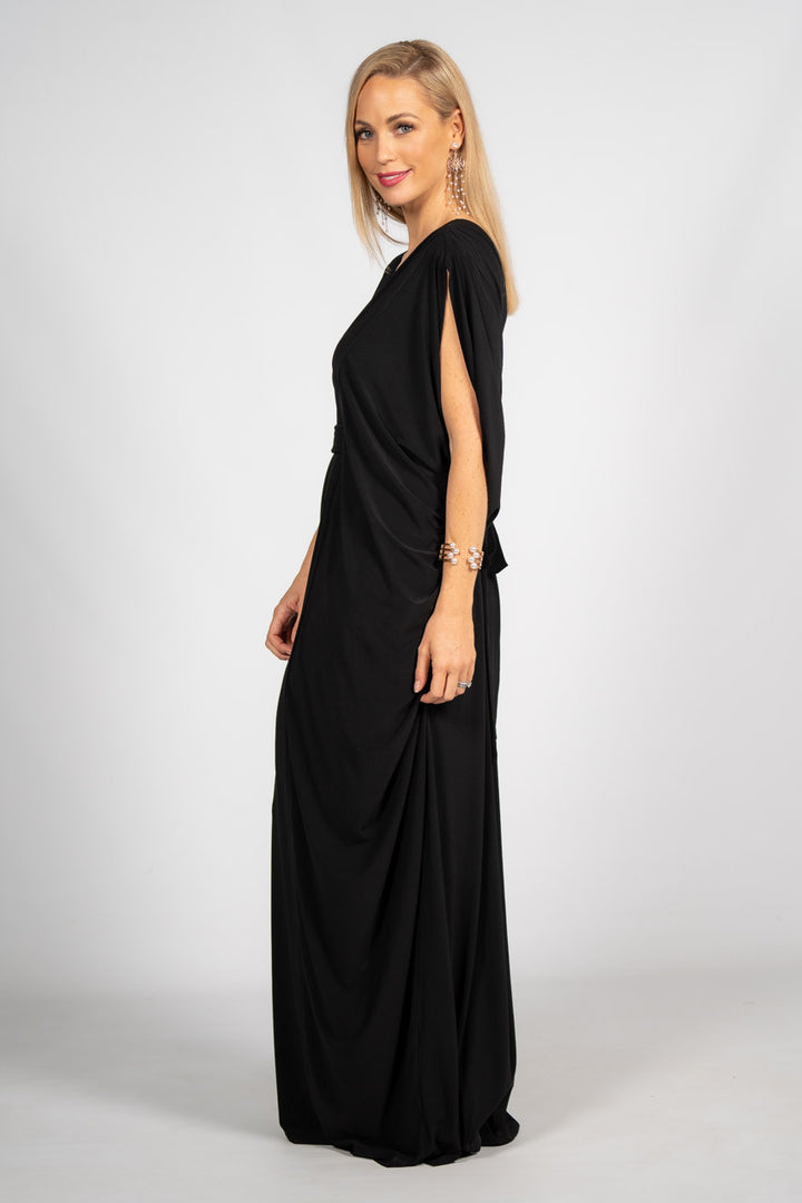 Kaftan Style Maxi Dress - Black