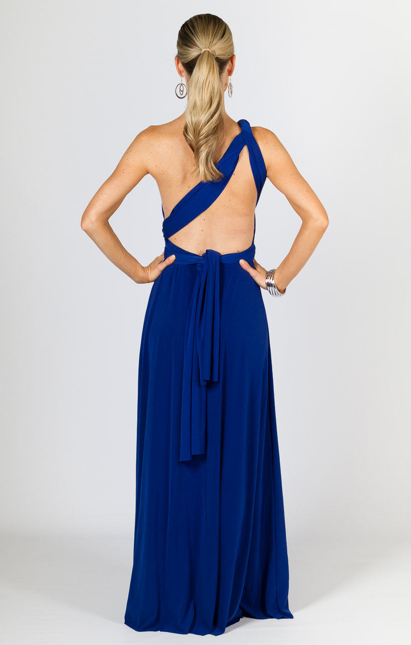 Multi Way Wrap Maxi Dress - Royal Blue