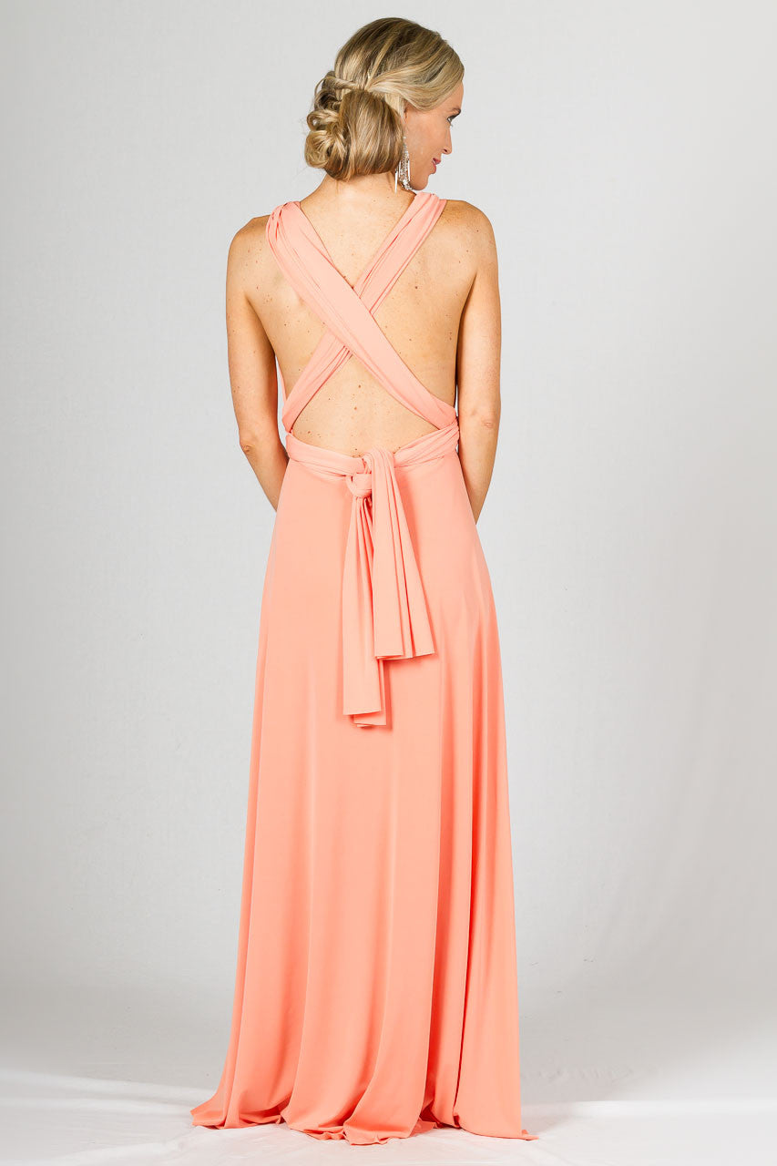 Multi Way Wrap Maxi Dress - Sherbet