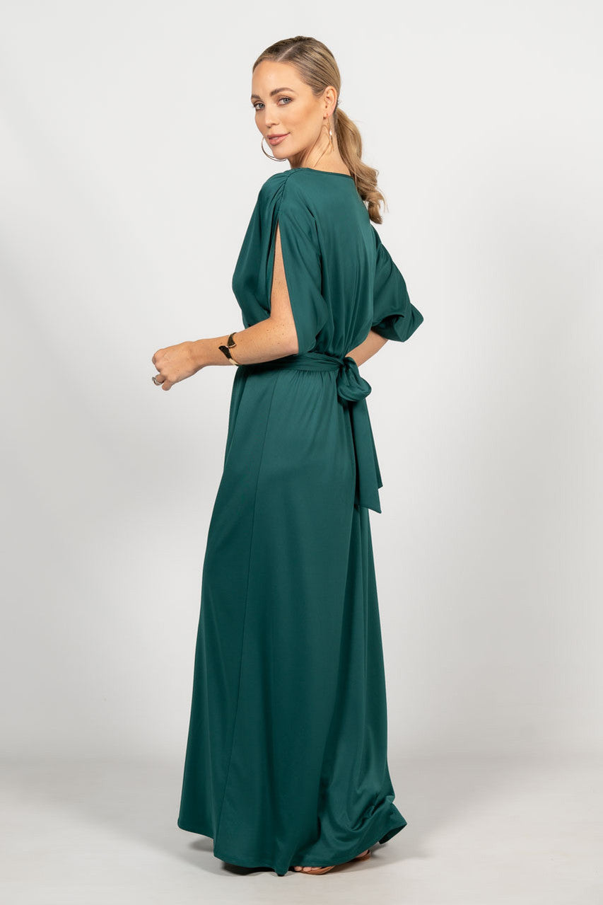 Batwing Style Maxi Dress - Emerald