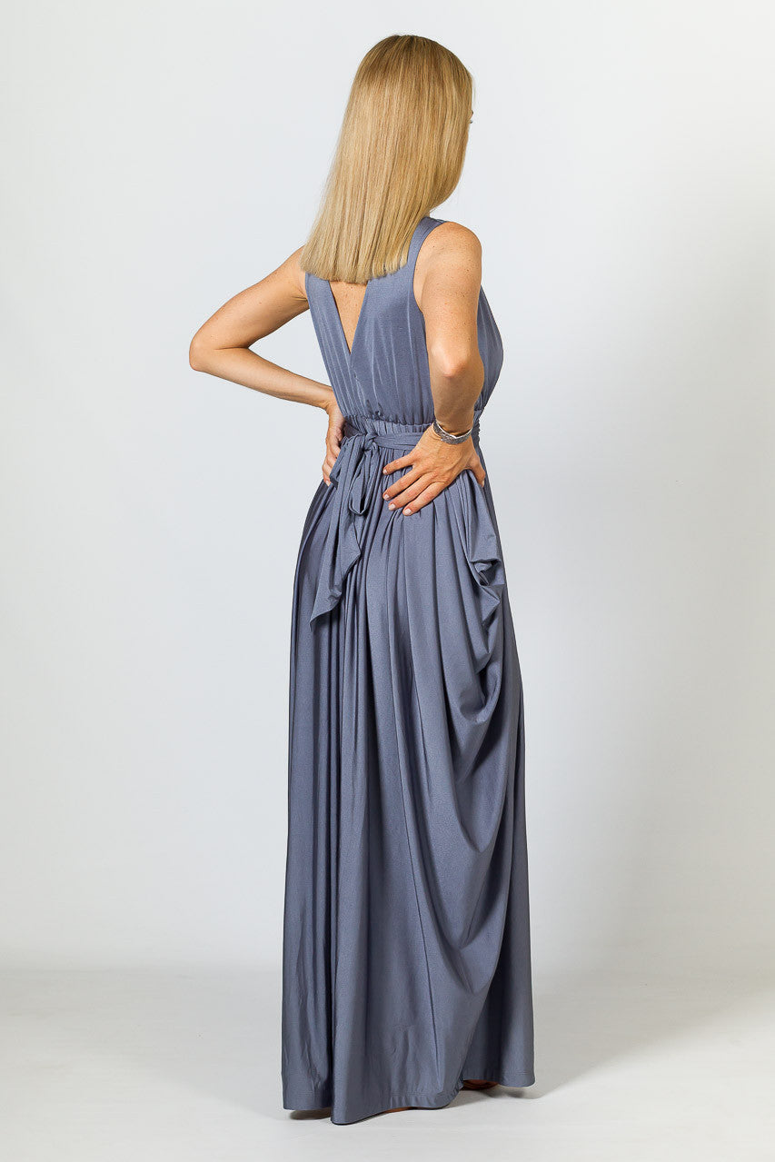 Aphrodite Luxe Maxi Dress - Steel