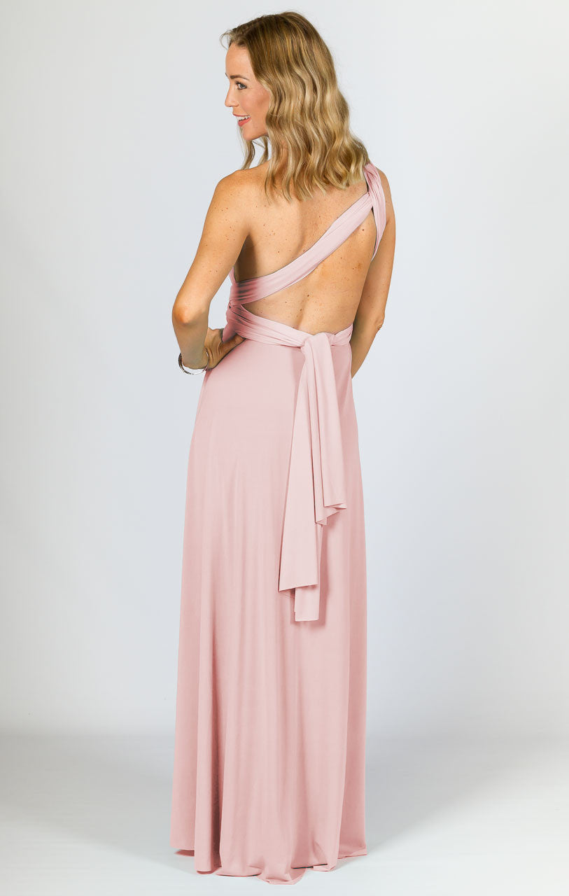 Multi Way Wrap Maxi Dress - Baby Pink