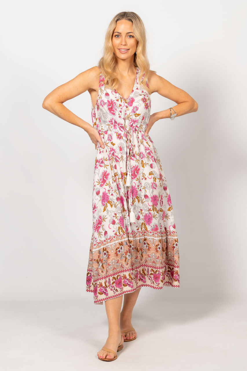 Anouk Maxi Dress - Pink Floral