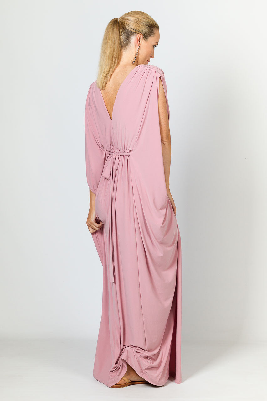 Kaftan Style Maxi Dress - Dusty Pink