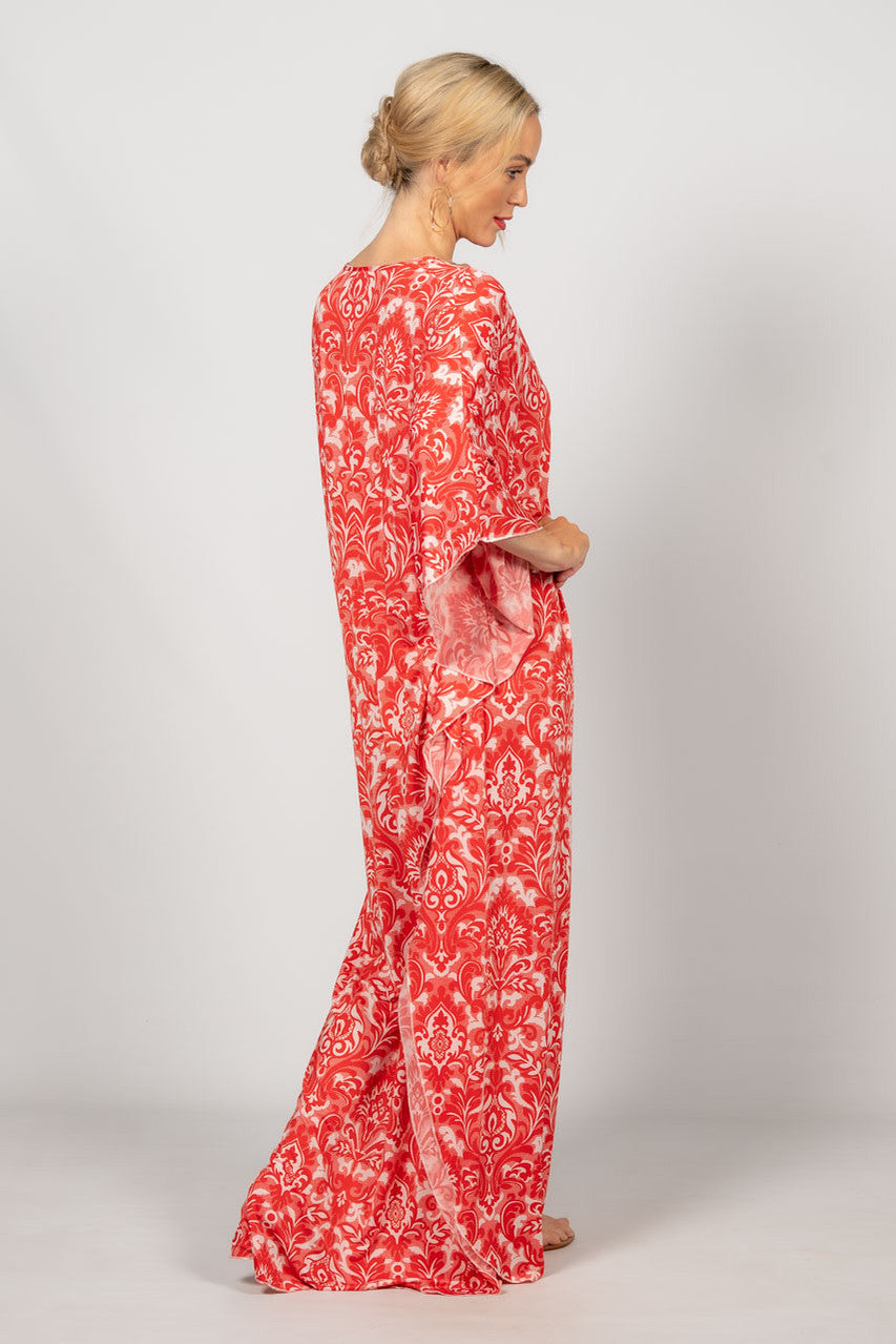 Keira Maxi Dress - Red Graphic