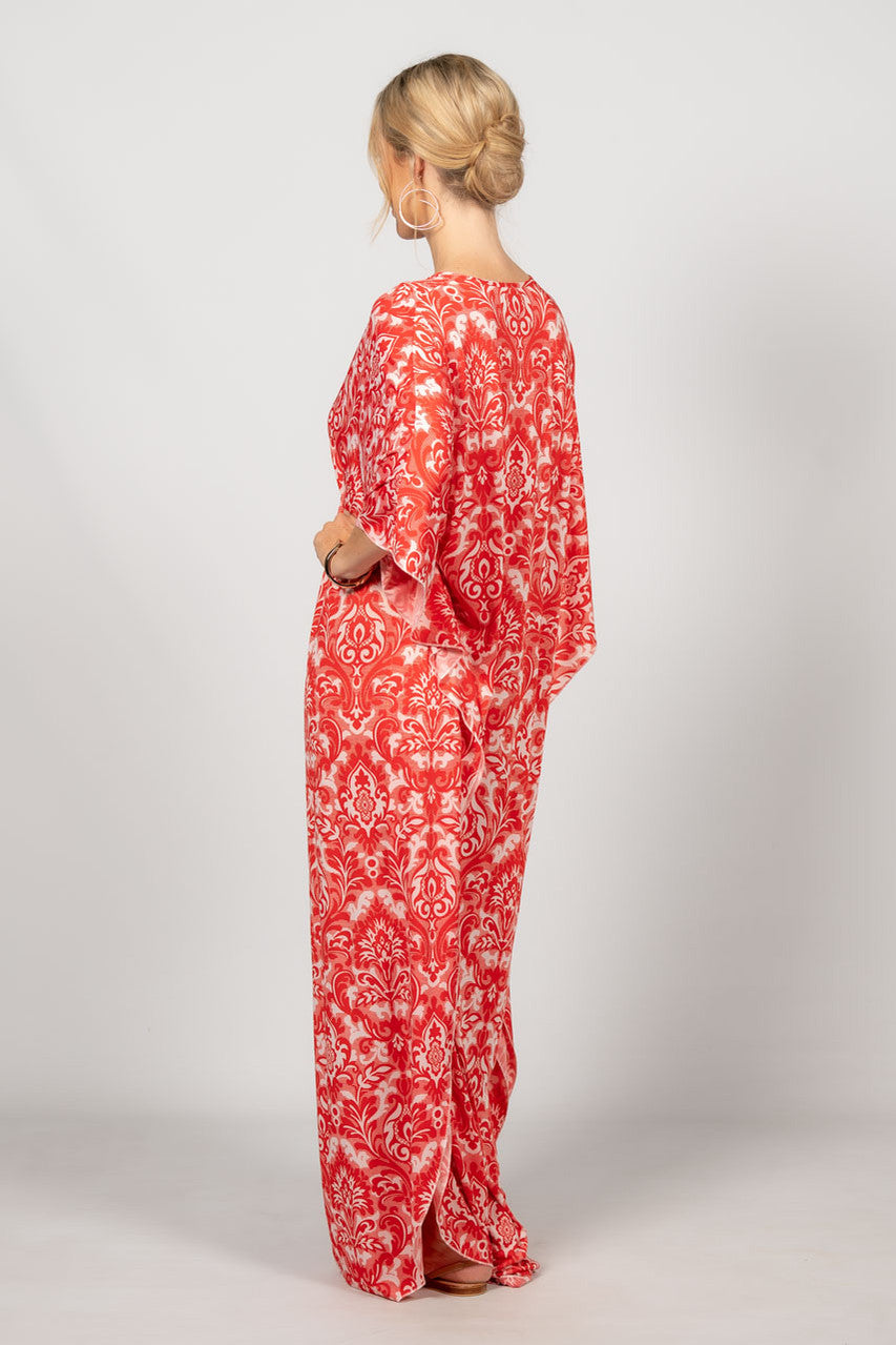 Keira Maxi Dress - Red Graphic
